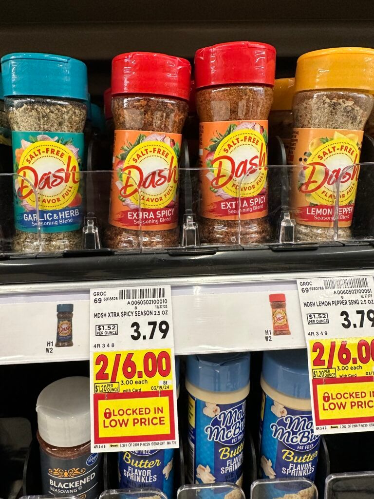 Dash Seasonings as low as 2.50! Kroger Krazy