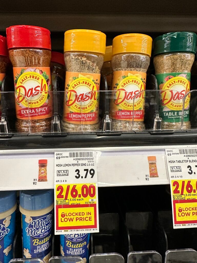 Dash Seasonings as low as 2.50! Kroger Krazy