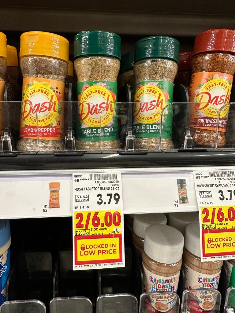 Dash Seasonings as low as 2.50! Kroger Krazy