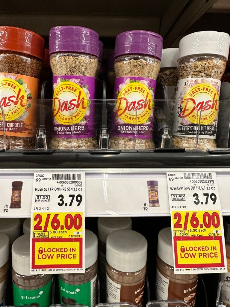 Dash Seasonings as low as 2.50! Kroger Krazy