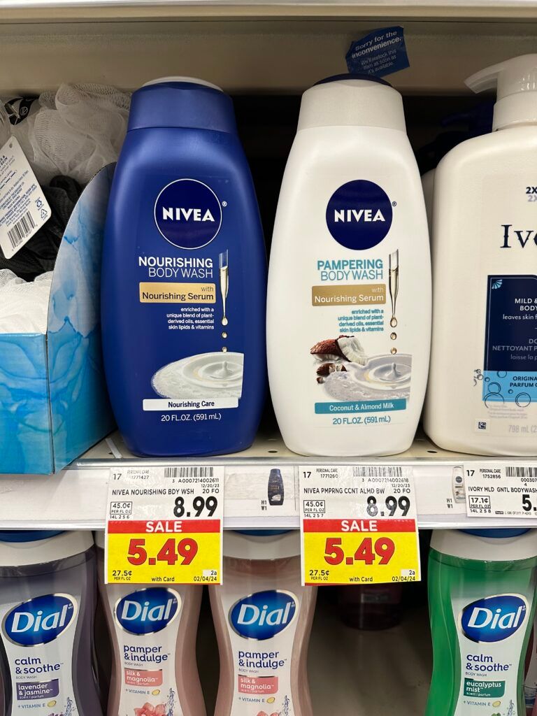 nivea body wash kroger shelf image