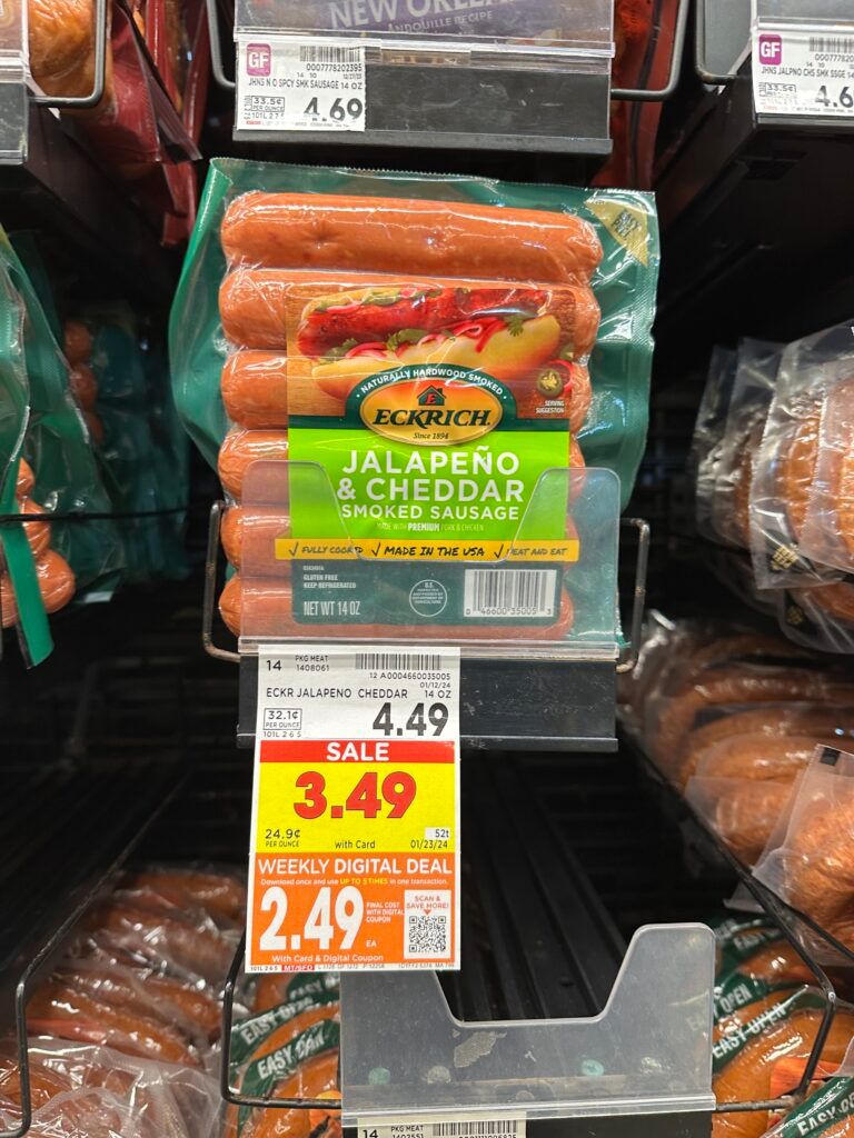 Eckrich sausage kroger shelf image