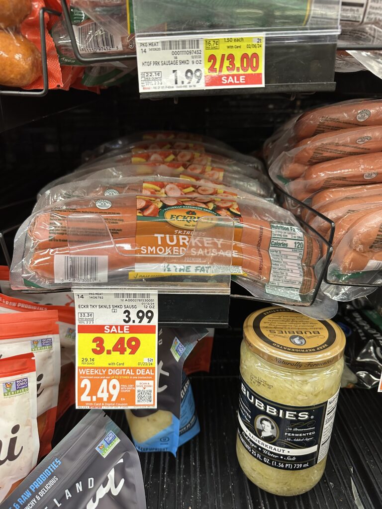 Eckrich sausage kroger shelf image