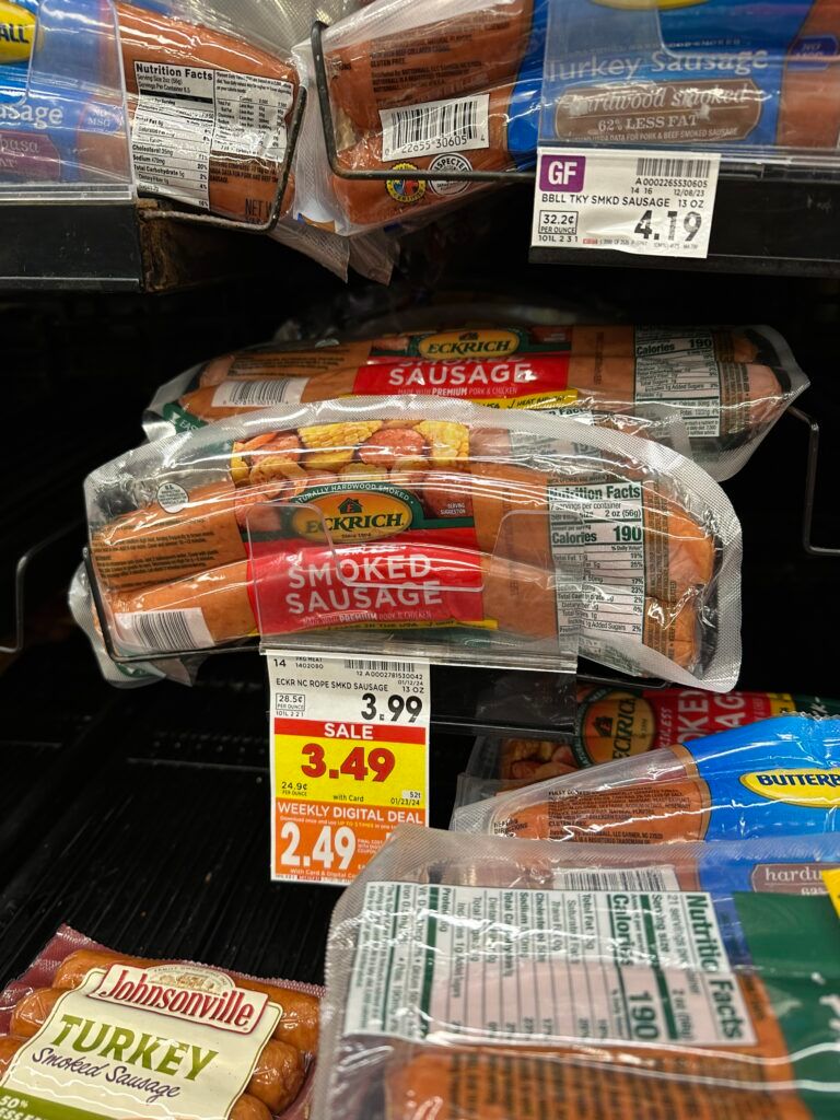 Eckrich sausage kroger shelf image