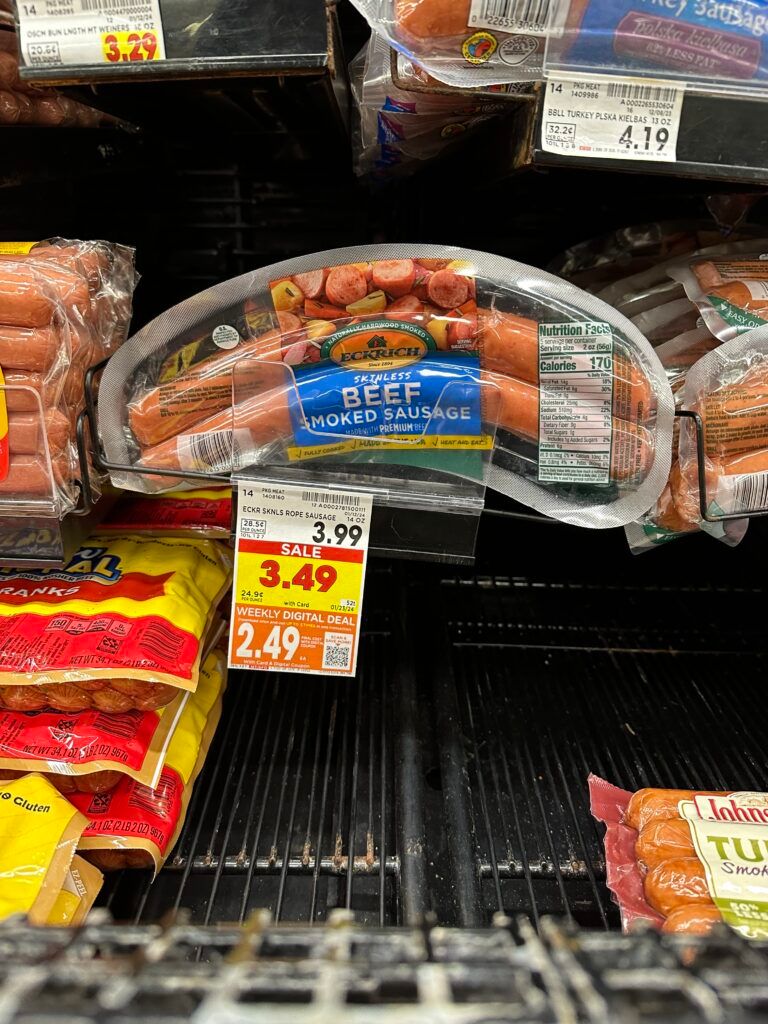 Eckrich sausage kroger shelf image