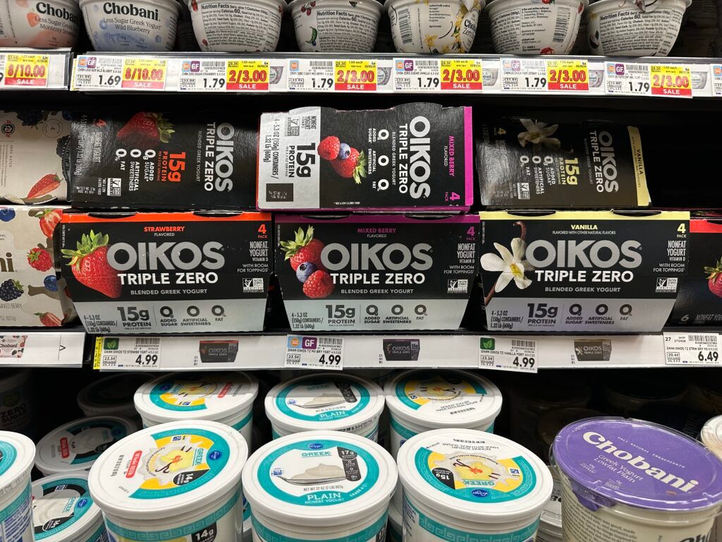oikos kroger shelf image