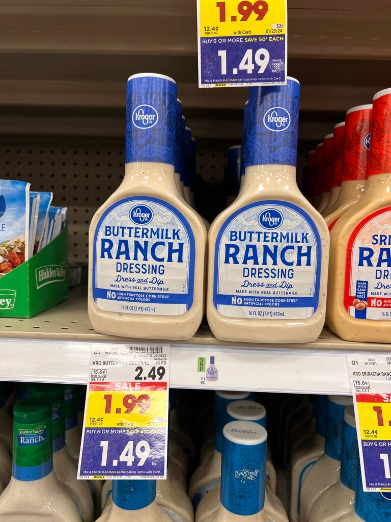 kroger salad dressing shelf image