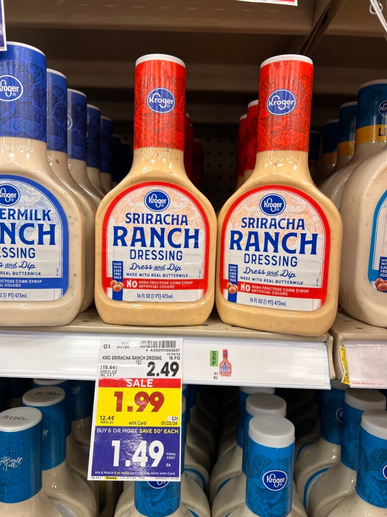kroger salad dressing shelf image