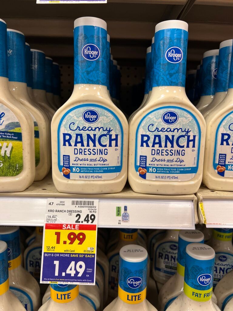 kroger salad dressing shelf image