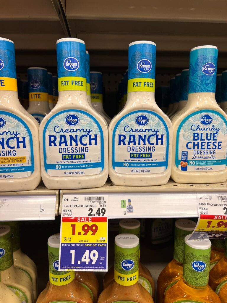 kroger salad dressing shelf image
