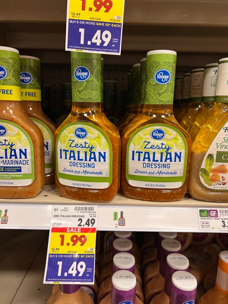 kroger salad dressing shelf image