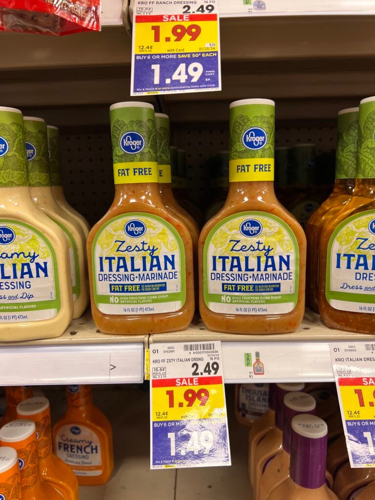 kroger salad dressing shelf image