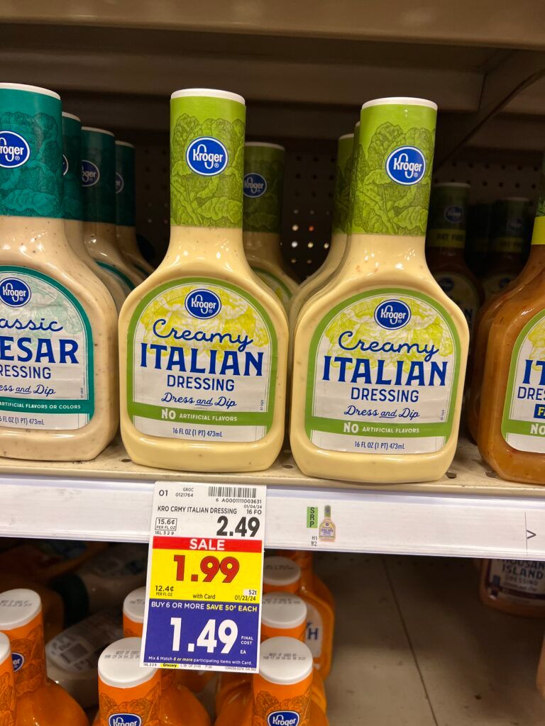 kroger salad dressing shelf image