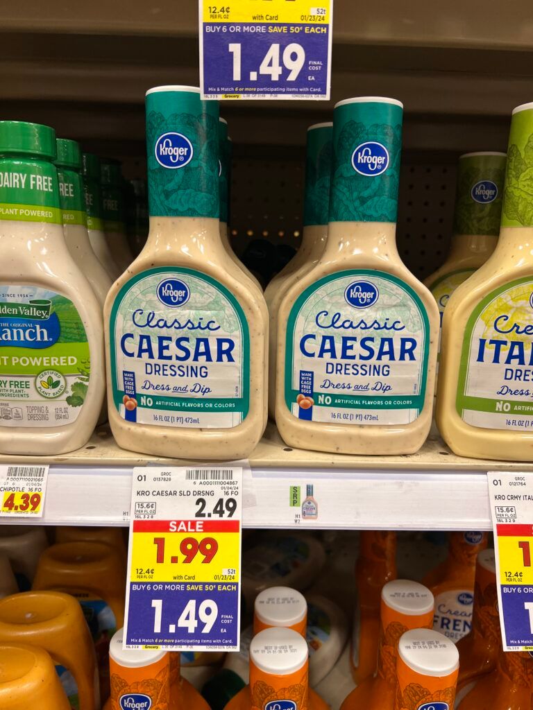 kroger salad dressing shelf image