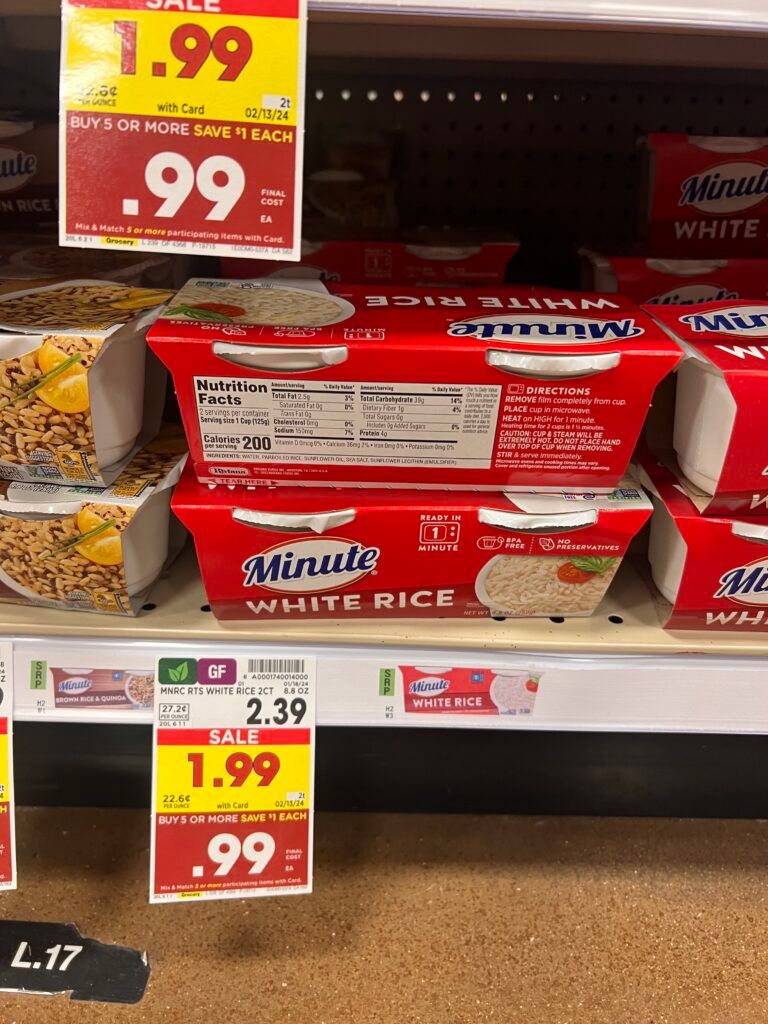 minute rice kroger shelf image