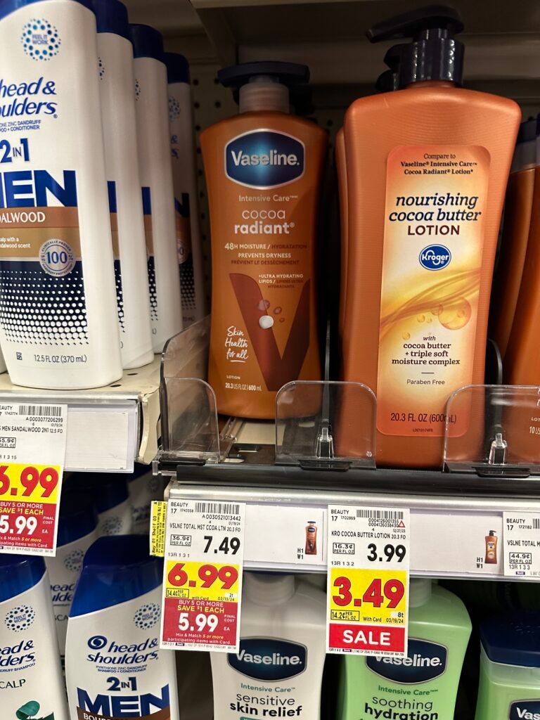 vaseline lotion kroger shelf image