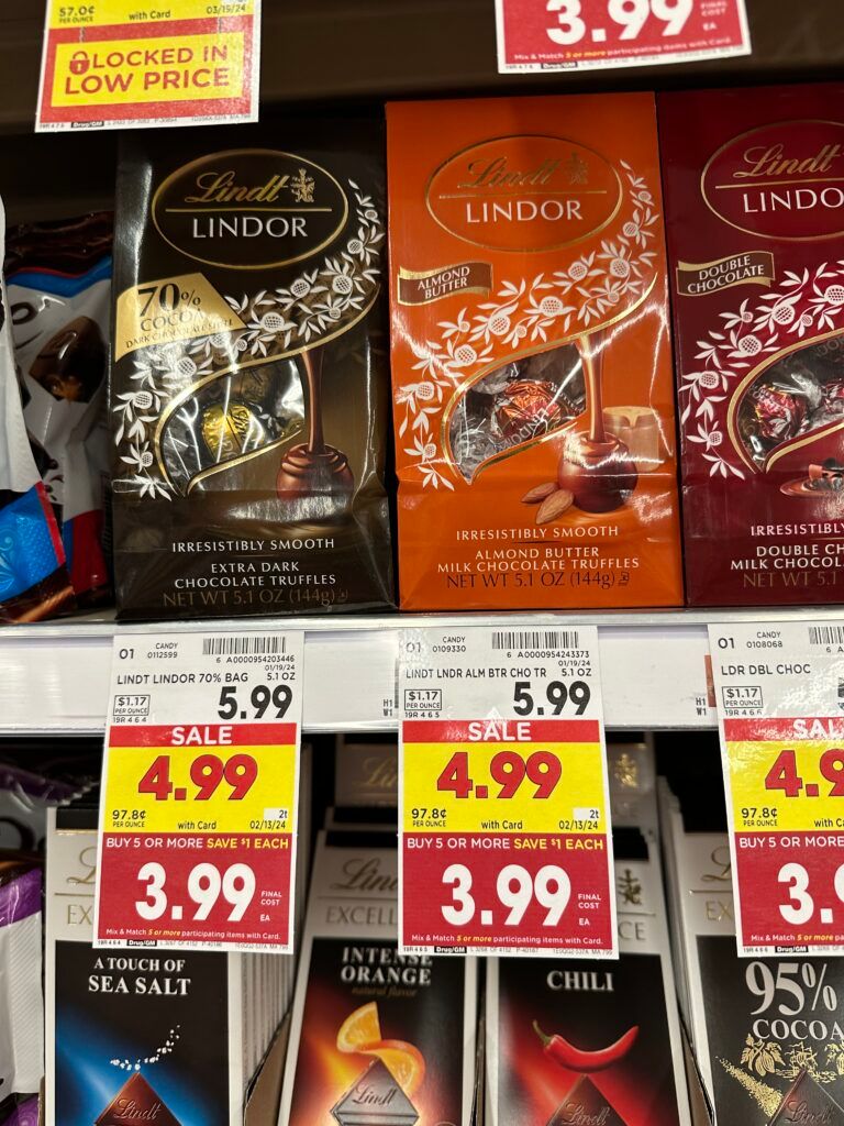 lindor bags kroger shelf image
