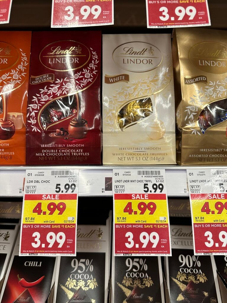 lindor bags kroger shelf image
