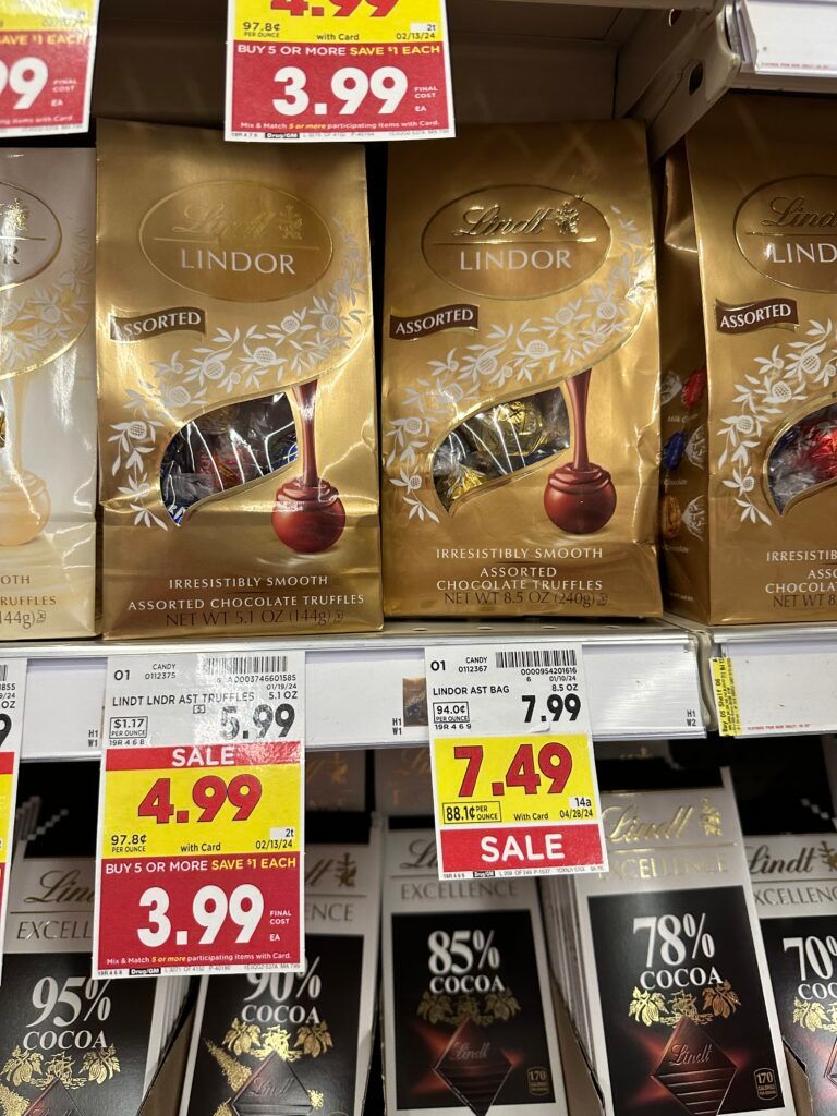 lindor bags kroger shelf image