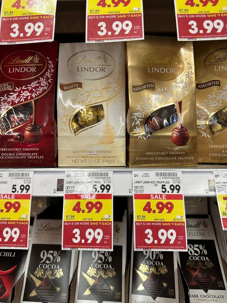 lindor bags kroger shelf image