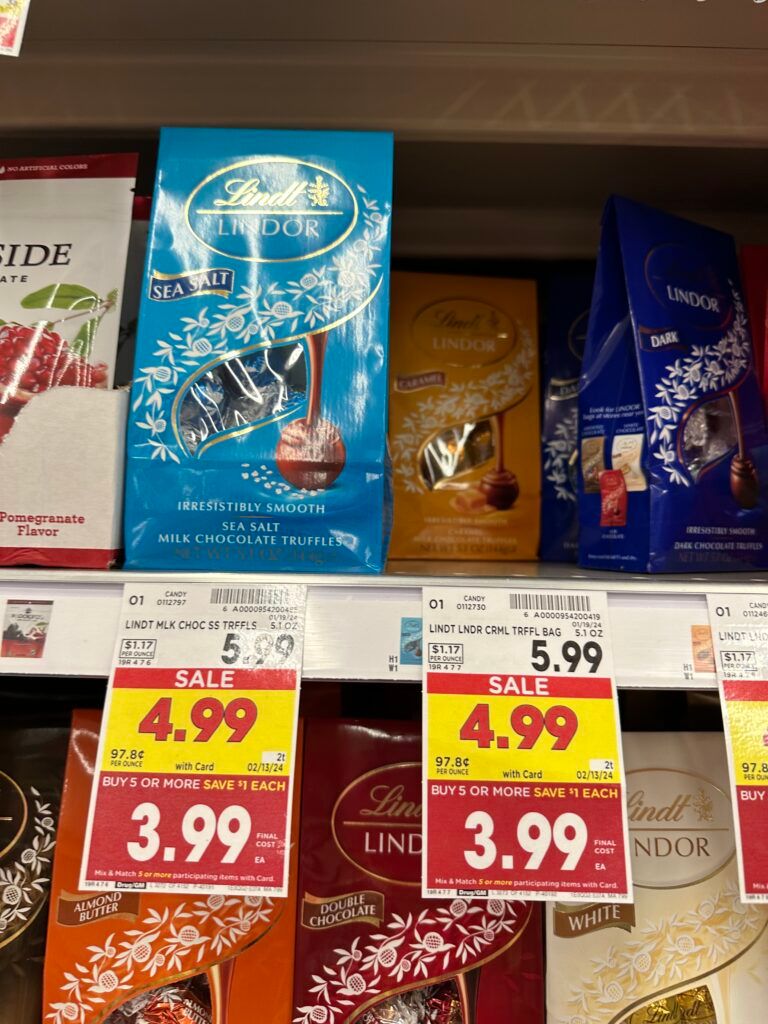 lindor bags kroger shelf image