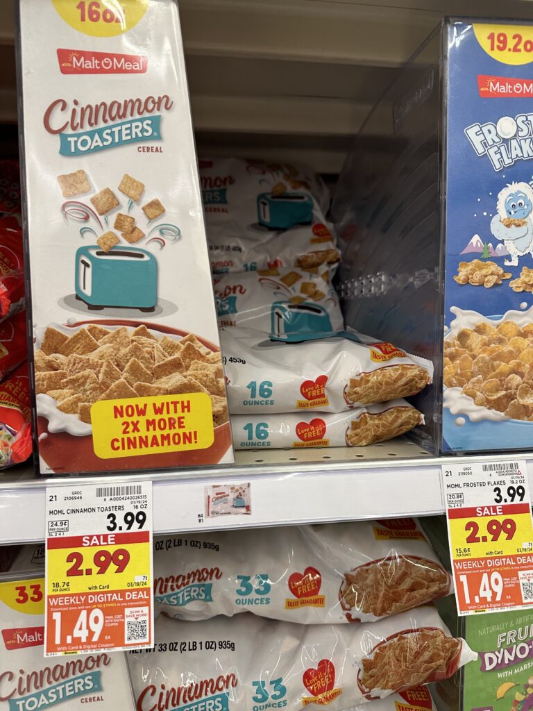 malt o meal cereal kroger shelf image