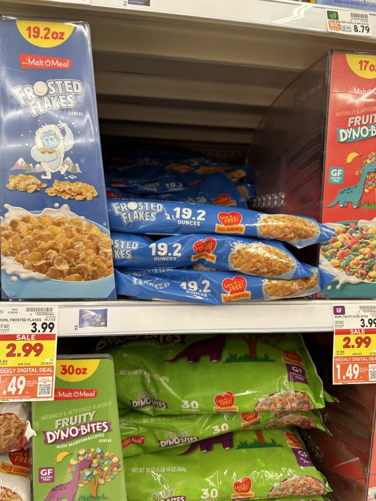 malt o meal cereal kroger shelf image