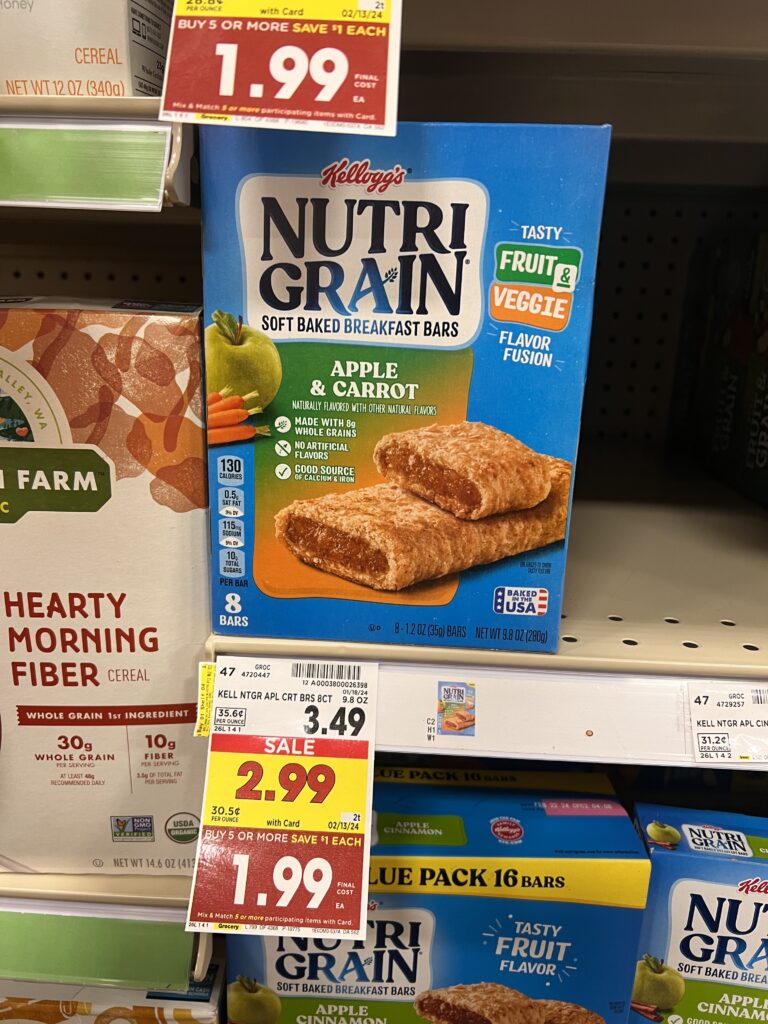 nutri grain kroger shelf image