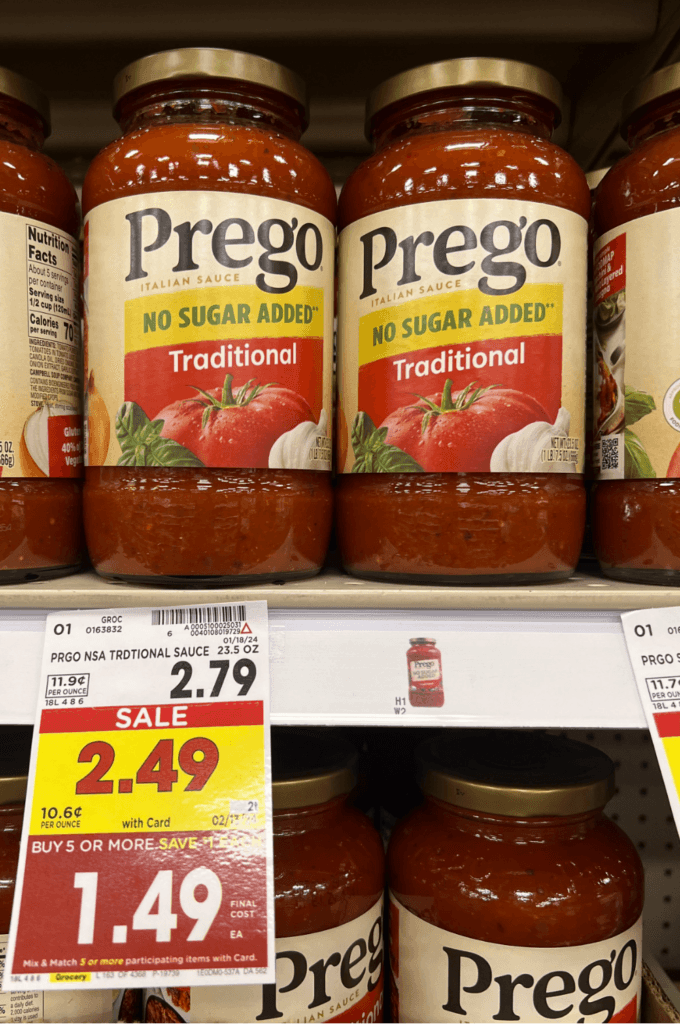Prego Kroger Shelf Image