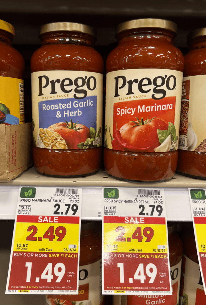 Prego Kroger Shelf Image