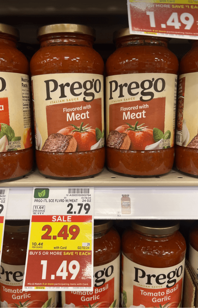 Prego Kroger Shelf Image