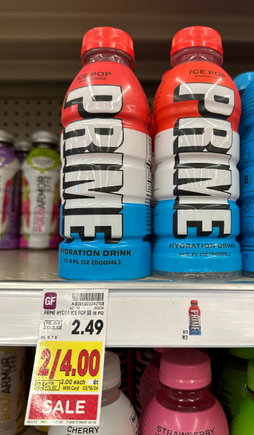 Prime Hydration Drinks Kroger Shelf Image