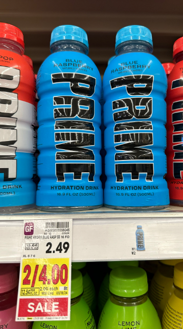 Prime Hydration Drinks Kroger Shelf Image