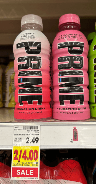 Prime Hydration Drinks Kroger Shelf Image