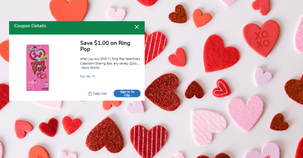 Ring Pop Valentine's Sharing Kit Kroger Coupon