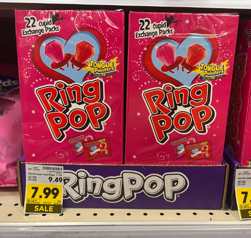 Ring Pop with Valentine's Exchange Cards Kroger Shelf Image