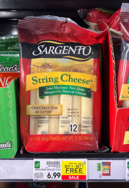 Sargento Cheese Sticks Kroger Shelf Image