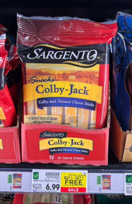 Sargento Cheese Sticks Kroger Shelf Image