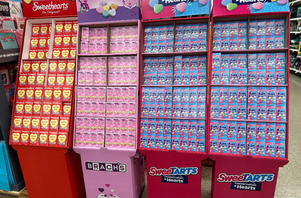 SweetHearts, Brach's and SweeTarts Conversation Hearts Kroger Shelf Images