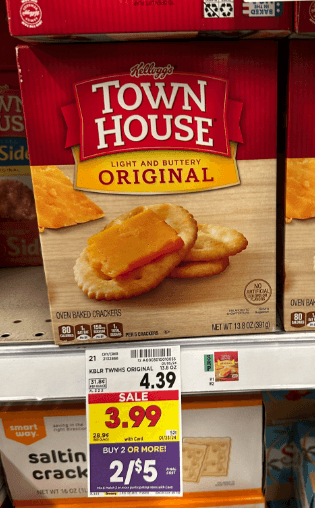 Townhouse Crackers Kroger Shelf Image