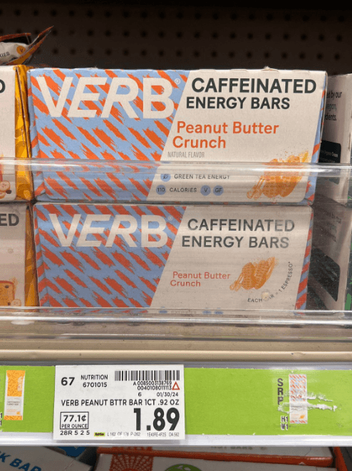 Verb Bars Kroger Shelf Image