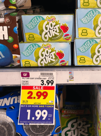 Yoplait Go-Gurt Kroger Shelf Image