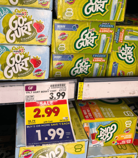 Yoplait Go-Gurt Kroger Shelf Image