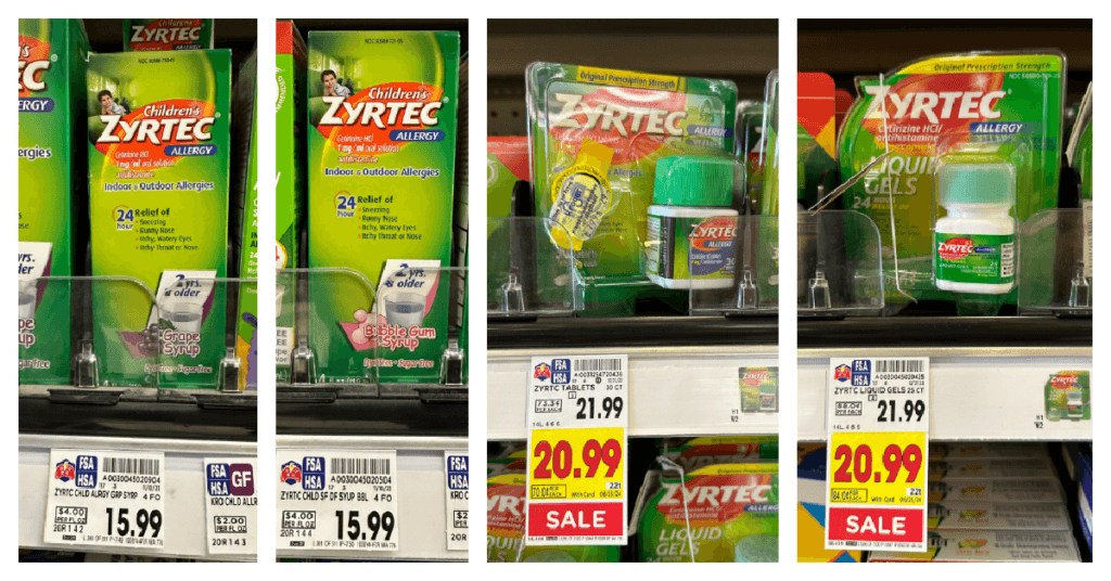 Zyrtec Allergy Kroger Shelf Image