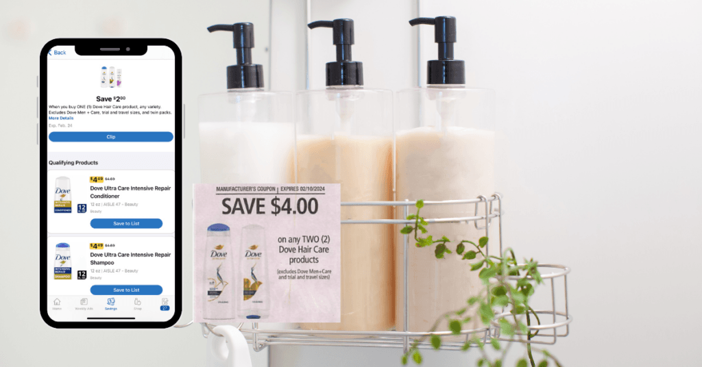 dove shampoo conditioner digital insert