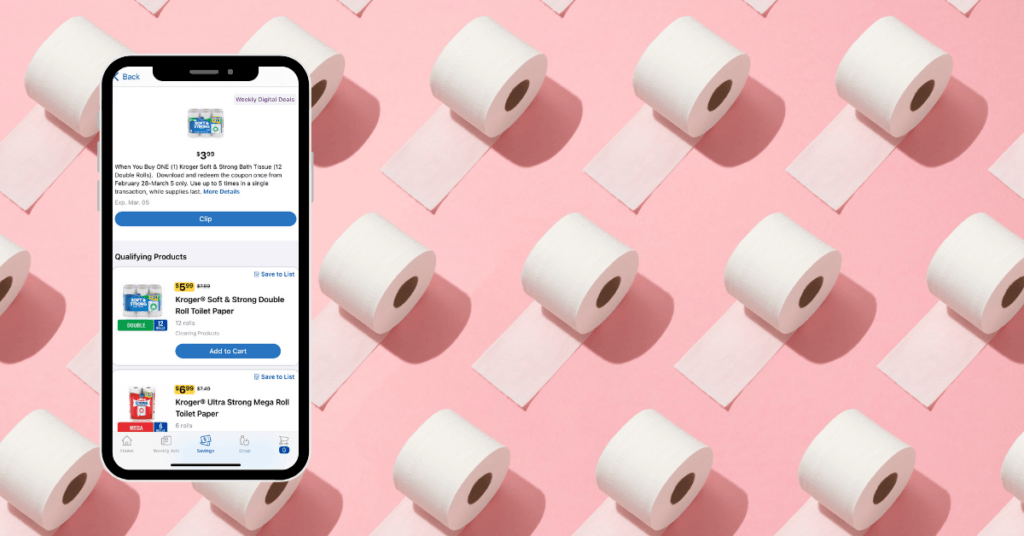 kroger bath tissue digital