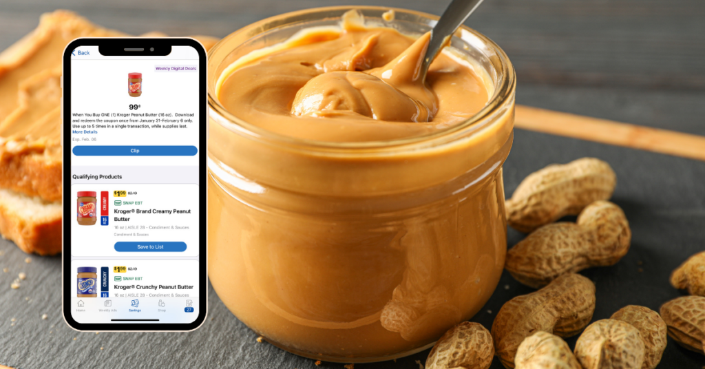 kroger peanut butter digital