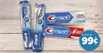 oral-b toothbrush and crest toohpaste kroger krazy