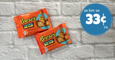 reese's caramel big cup kroger krazy