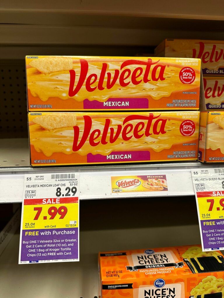 velveeta kroger shelf image